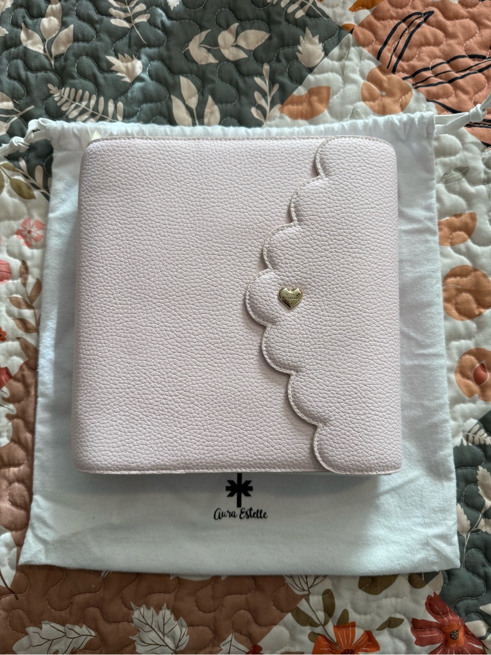 Aura Estelle Pink Scalloped Home Office Planner